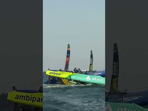 DISASTER for the Brazilians! 😱 A look back at this massive impact in Sassnitz 2025 #SailGP #sailing