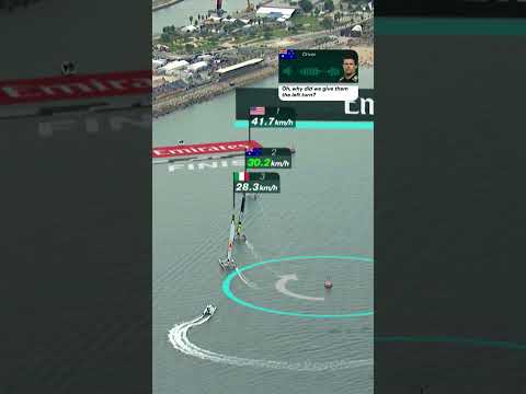 A mixture of emotions in the final moments of Valencia 🤬🤩 #SailGP #sailing #racing