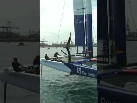 Is this the BEST view of the F50s? 🤩 #SailGP #sailing #racing